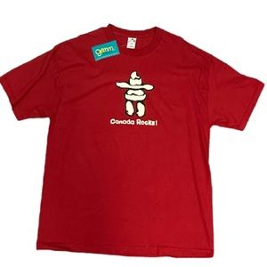 Grimm Canada Rocks Red Unisex Short Sleeve T Shirt Size XL NWT